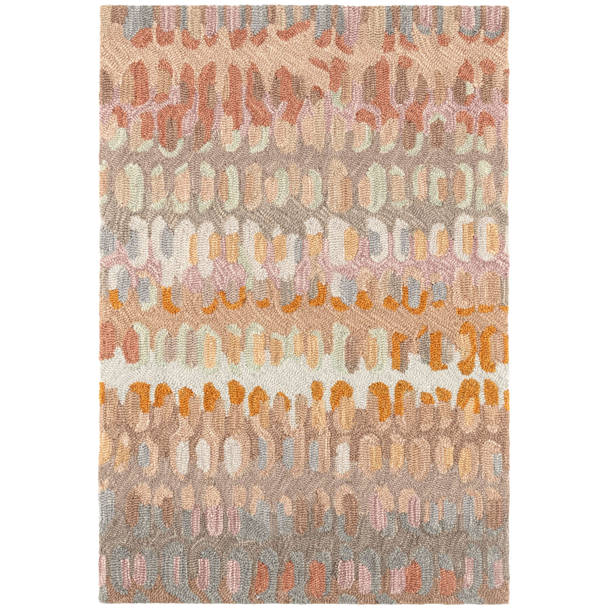 Dash and Albert Rugs Paint Chip Hand Hooked Wool Abstract Area Rug in